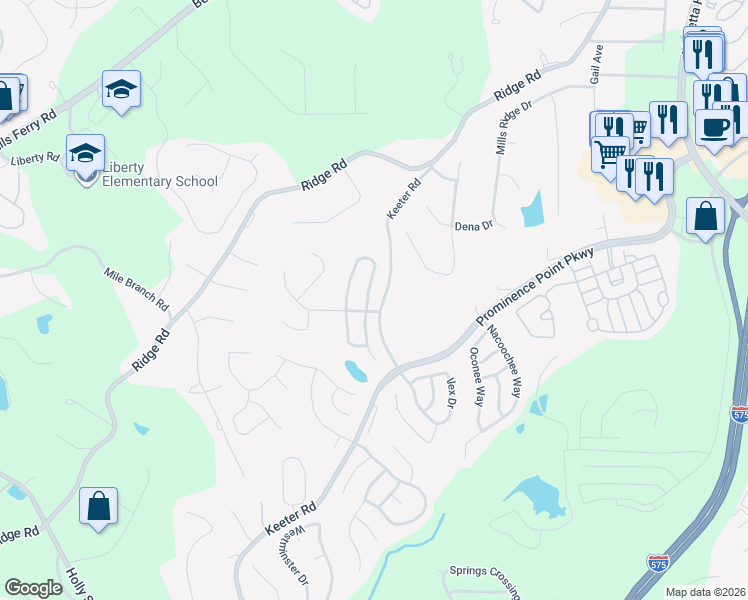map of restaurants, bars, coffee shops, grocery stores, and more near 204 Winterbury Dr in Canton