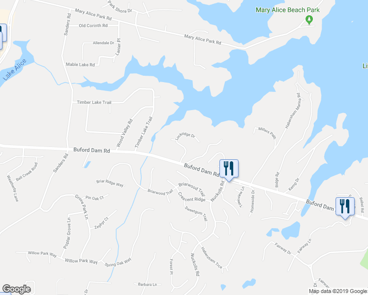 map of restaurants, bars, coffee shops, grocery stores, and more near 1548 Lockridge Drive in Cumming