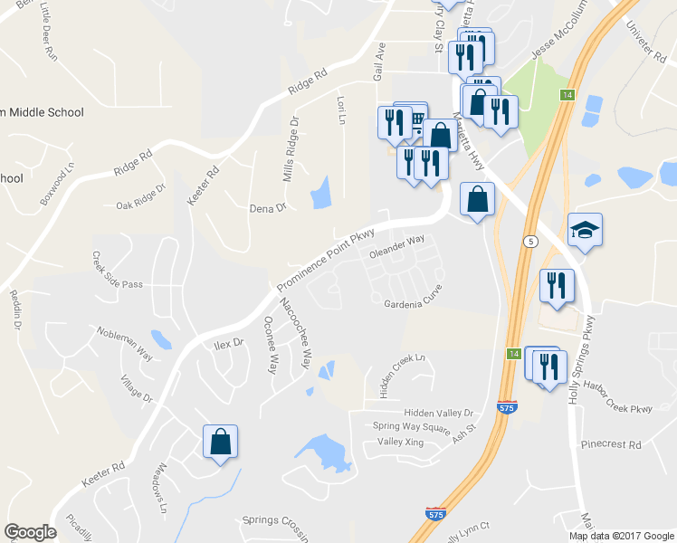 map of restaurants, bars, coffee shops, grocery stores, and more near 720 Mountain Laurel Drive in Canton
