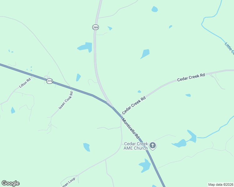 map of restaurants, bars, coffee shops, grocery stores, and more near 1022 Cedar Creek Road in Winnsboro