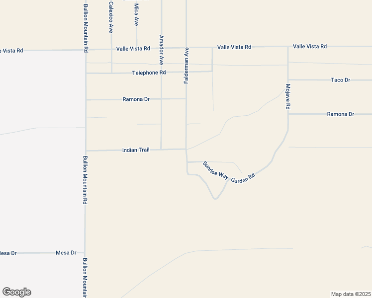 map of restaurants, bars, coffee shops, grocery stores, and more near Falderman Avenue in Twentynine Palms
