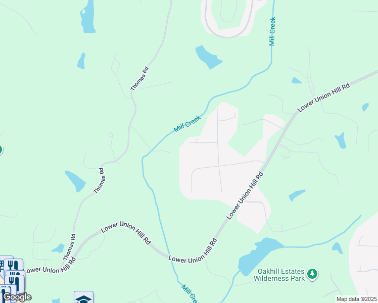 map of restaurants, bars, coffee shops, grocery stores, and more near 2170 Jonquil Court in Canton