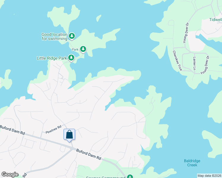 map of restaurants, bars, coffee shops, grocery stores, and more near 3360 Carlton Road in Cumming