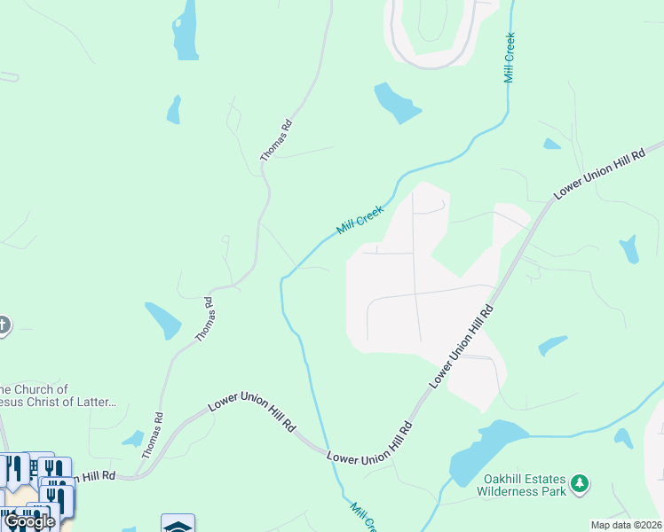 map of restaurants, bars, coffee shops, grocery stores, and more near 2180 Jonquil Court in Canton