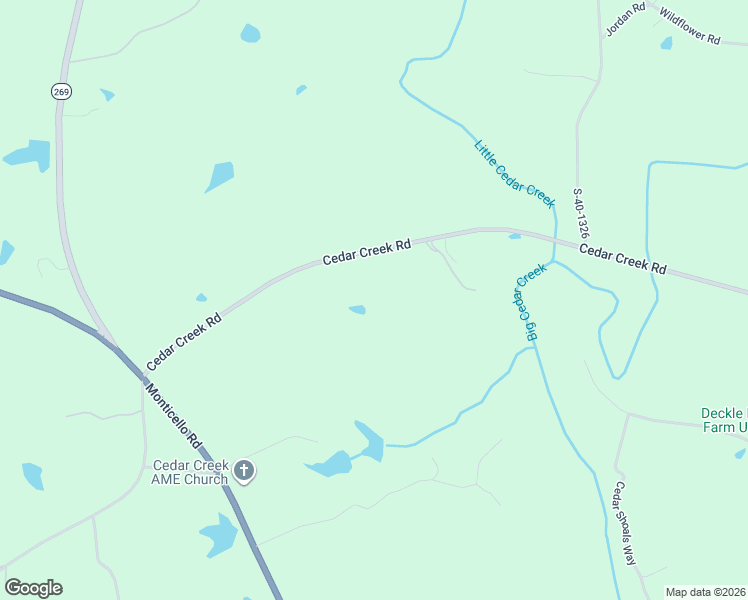 map of restaurants, bars, coffee shops, grocery stores, and more near 1200 Cedar Creek Road in Blythewood