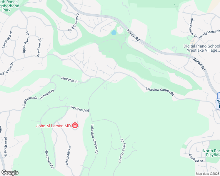 map of restaurants, bars, coffee shops, grocery stores, and more near 1280 Woodland Grove Court in Westlake Village