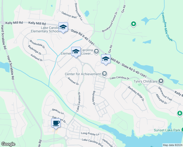map of restaurants, bars, coffee shops, grocery stores, and more near 432 Bradington Way in Columbia