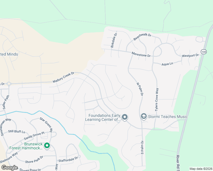 map of restaurants, bars, coffee shops, grocery stores, and more near 575 Heartwood Drive in Winnabow