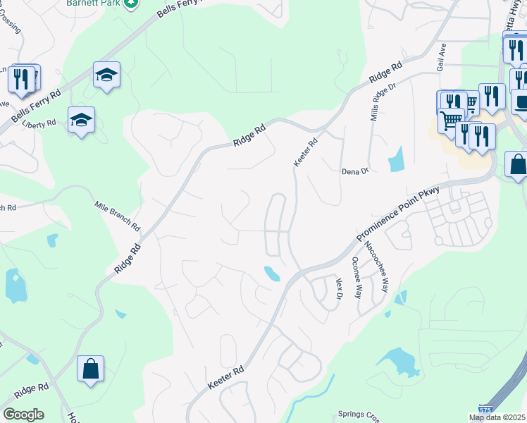 map of restaurants, bars, coffee shops, grocery stores, and more near 246 Winterbury Drive in Canton