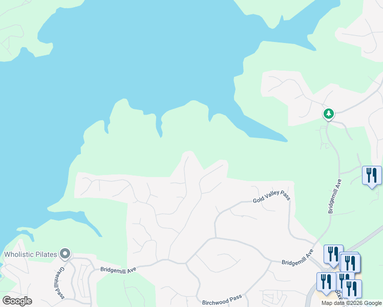 map of restaurants, bars, coffee shops, grocery stores, and more near 148 Misty Valley Drive in Canton