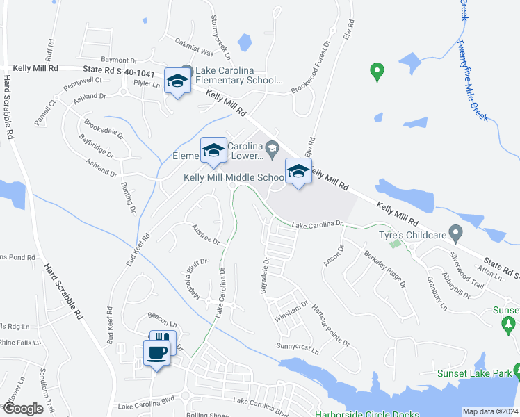 map of restaurants, bars, coffee shops, grocery stores, and more near 424 Bradington Way in Columbia