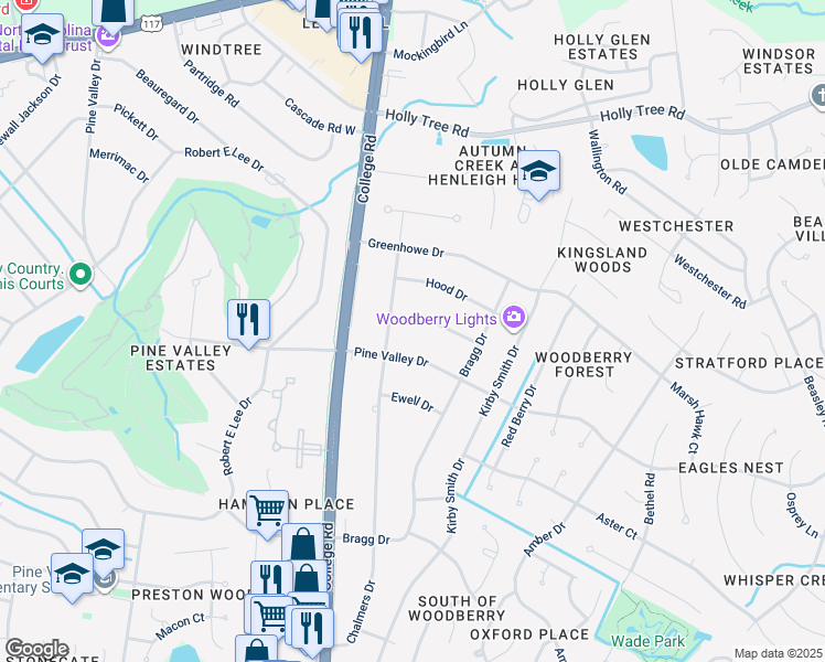 map of restaurants, bars, coffee shops, grocery stores, and more near 910 Reilly Drive in Wilmington