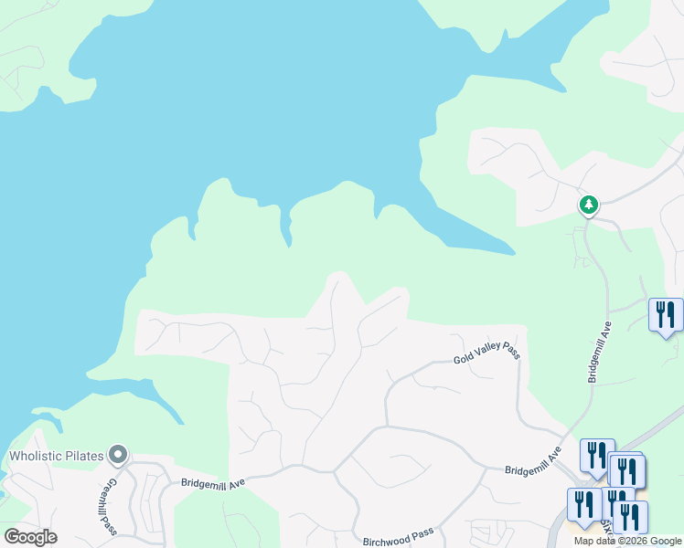 map of restaurants, bars, coffee shops, grocery stores, and more near 148 Misty Valley Drive in Canton