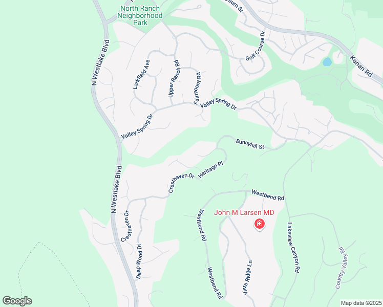 map of restaurants, bars, coffee shops, grocery stores, and more near 1335 Heritage Place in Westlake Village