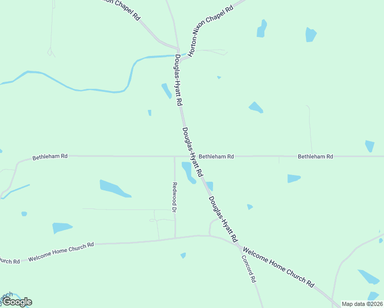 map of restaurants, bars, coffee shops, grocery stores, and more near 3865 Douglas-Hyatt Road in Horton