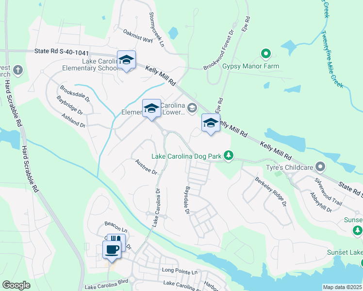 map of restaurants, bars, coffee shops, grocery stores, and more near 432 Bradington Way in Columbia