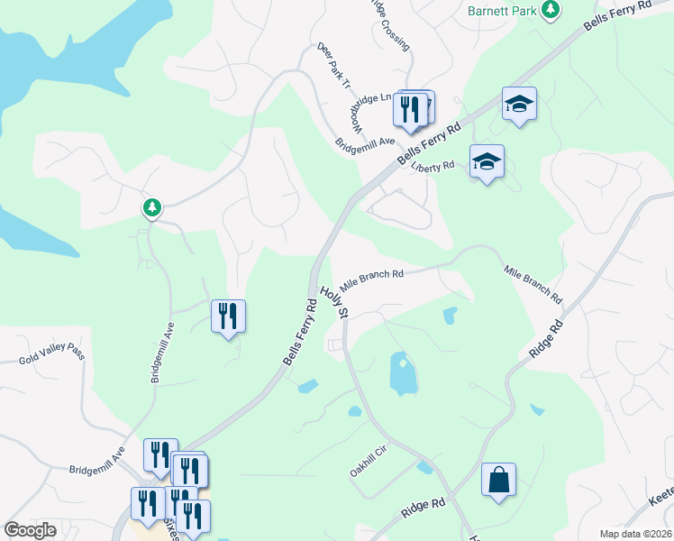map of restaurants, bars, coffee shops, grocery stores, and more near 131 Holly Street in Canton