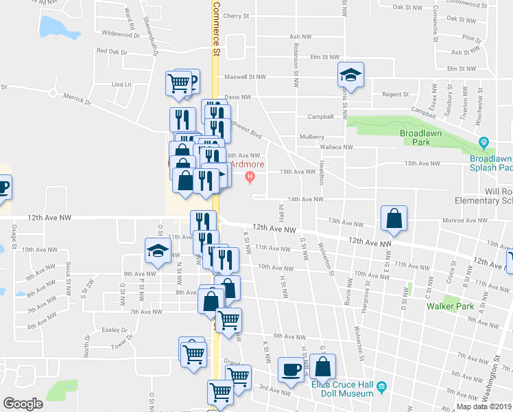 map of restaurants, bars, coffee shops, grocery stores, and more near 1275 K Street Northwest in Ardmore