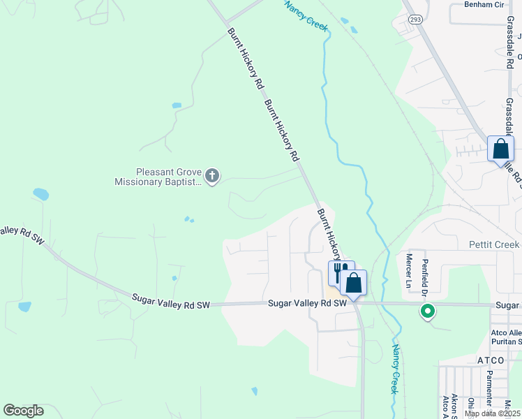 map of restaurants, bars, coffee shops, grocery stores, and more near 189 Marion Drive in Bartow County