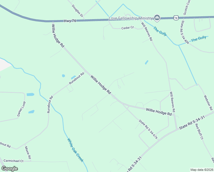 map of restaurants, bars, coffee shops, grocery stores, and more near 444 Willie Hodge Road in Mullins