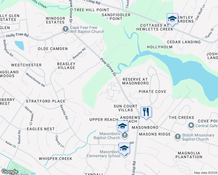 map of restaurants, bars, coffee shops, grocery stores, and more near 5409 Ivocet Drive in Wilmington