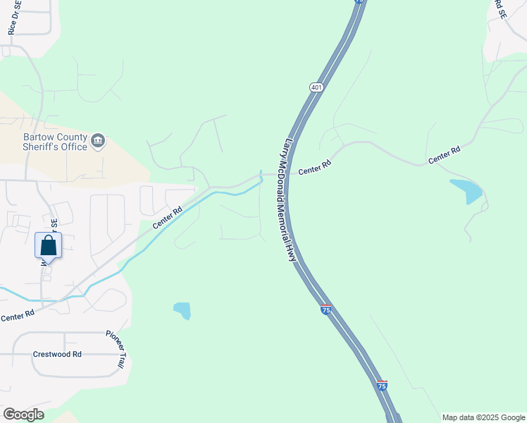 map of restaurants, bars, coffee shops, grocery stores, and more near 20 Autumn Canyon Path Southeast in Cartersville