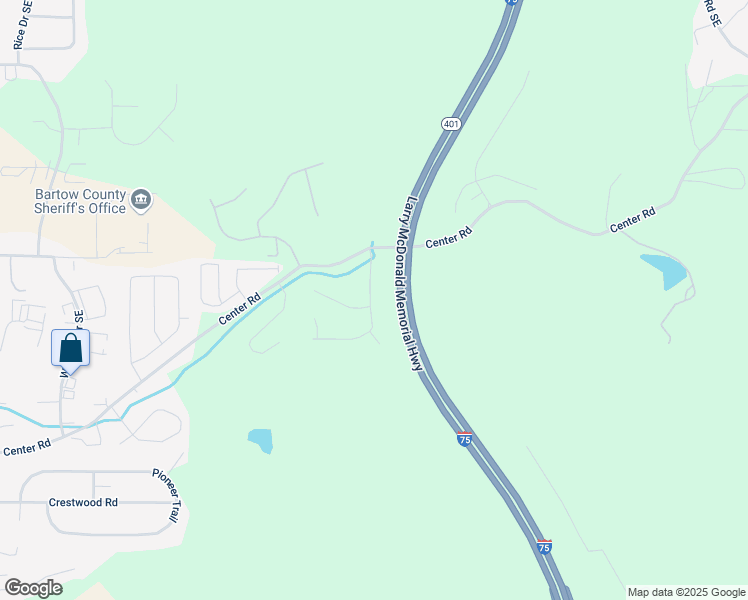 map of restaurants, bars, coffee shops, grocery stores, and more near 20 Autumn Canyon Path Southeast in Cartersville