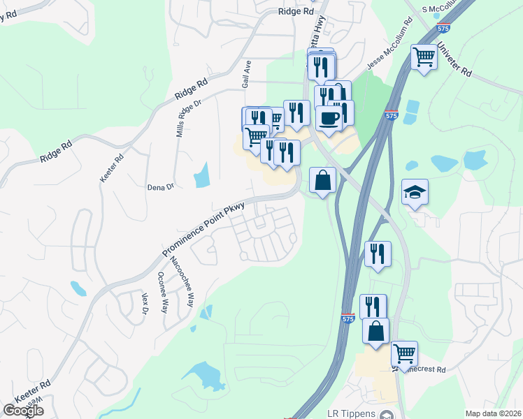 map of restaurants, bars, coffee shops, grocery stores, and more near 605 Cedar Place in Canton