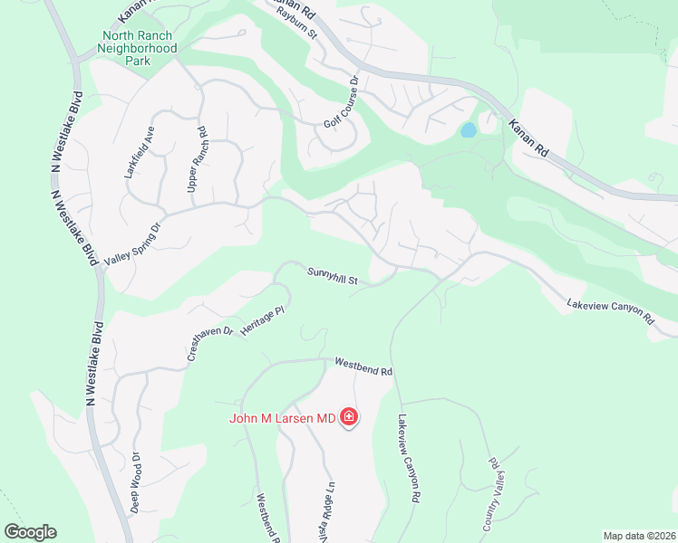 map of restaurants, bars, coffee shops, grocery stores, and more near 4609 Sunnyhill Street in Westlake Village