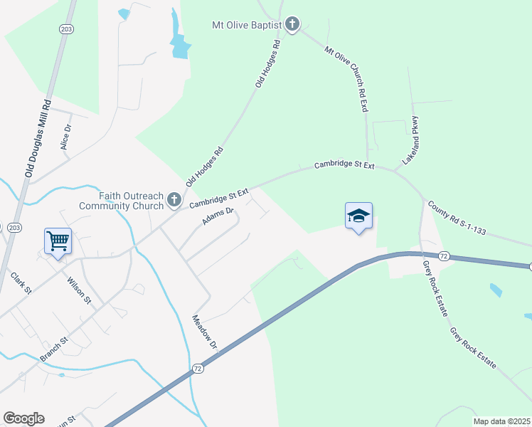 map of restaurants, bars, coffee shops, grocery stores, and more near Oakland Drive in Abbeville
