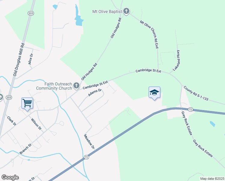 map of restaurants, bars, coffee shops, grocery stores, and more near 1108 Cambridge Street in Abbeville