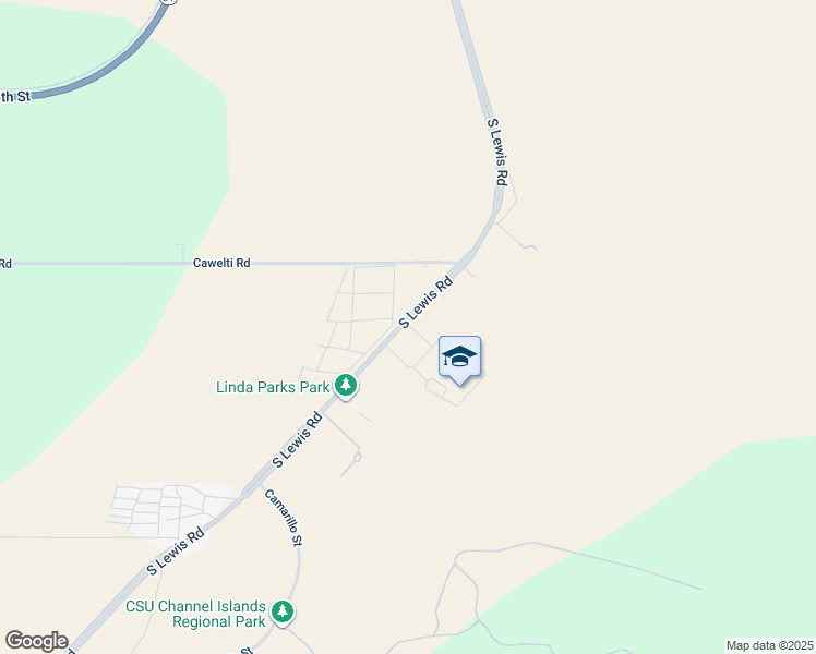 map of restaurants, bars, coffee shops, grocery stores, and more near 1734-1770 South Lewis Road in Camarillo