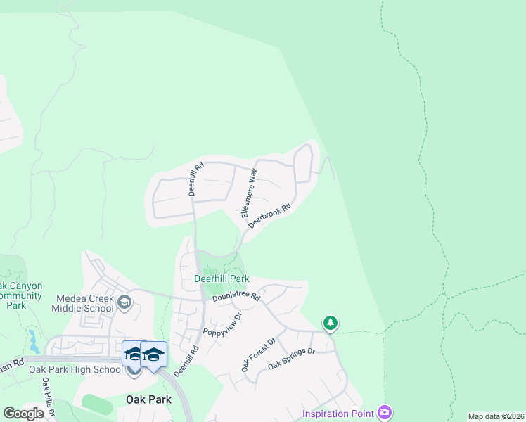 map of restaurants, bars, coffee shops, grocery stores, and more near 6291 Deerbrook Road in Oak Park