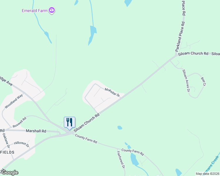 map of restaurants, bars, coffee shops, grocery stores, and more near 314 McKellar Drive in Greenwood