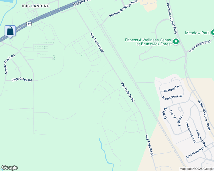 map of restaurants, bars, coffee shops, grocery stores, and more near 4238 Allsbrook Lane in Leland