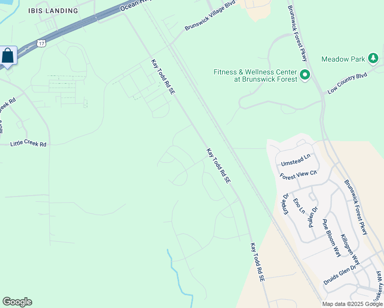 map of restaurants, bars, coffee shops, grocery stores, and more near 4226 Allsbrook Lane in Leland