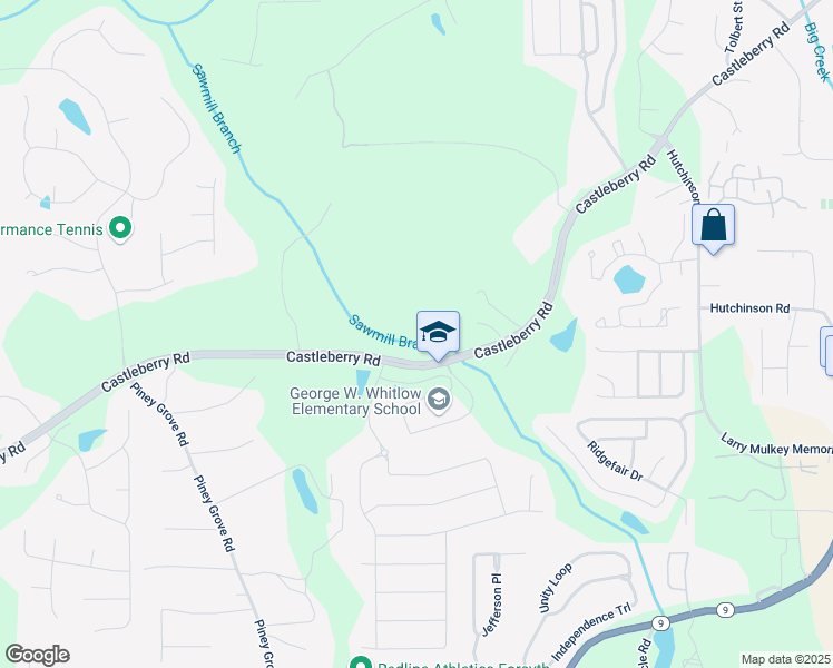 map of restaurants, bars, coffee shops, grocery stores, and more near 3680 Castleberry Road in Cumming