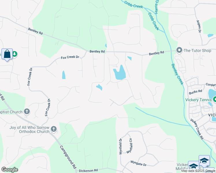 map of restaurants, bars, coffee shops, grocery stores, and more near 6425 Pristine Drive in Cumming