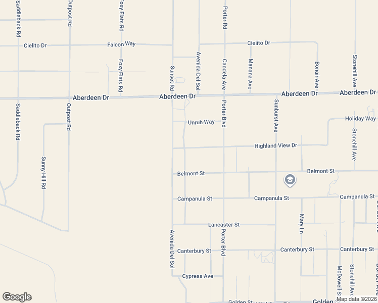 map of restaurants, bars, coffee shops, grocery stores, and more near 61775 Wilson Terrace in Joshua Tree