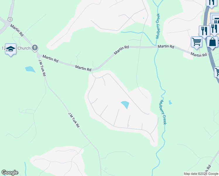 map of restaurants, bars, coffee shops, grocery stores, and more near 4642 Quailwood Drive in Flowery Branch
