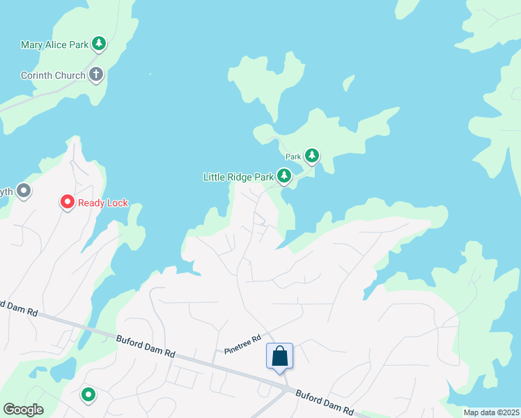 map of restaurants, bars, coffee shops, grocery stores, and more near 3200 Rim Cove Drive in Cumming