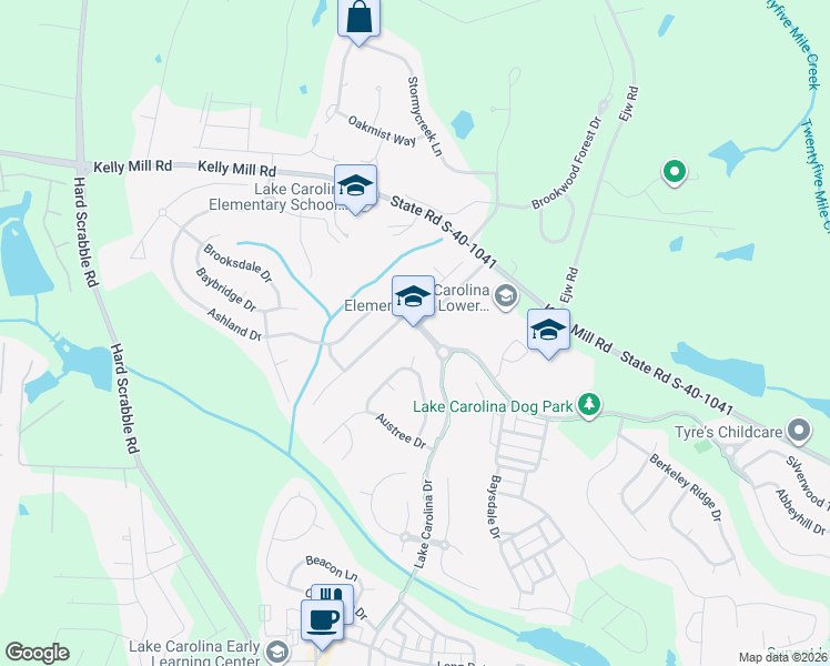 map of restaurants, bars, coffee shops, grocery stores, and more near 1151 Kelly Mill Road in Blythewood