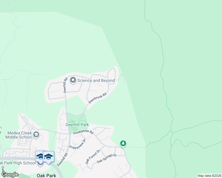 map of restaurants, bars, coffee shops, grocery stores, and more near 6486 Deerbrook Road in Oak Park