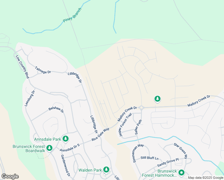 map of restaurants, bars, coffee shops, grocery stores, and more near Wire Road in Leland