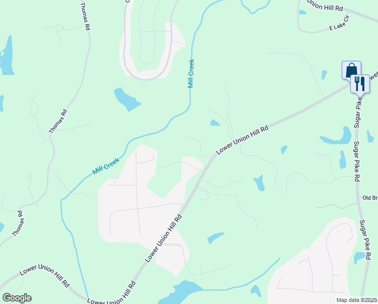 map of restaurants, bars, coffee shops, grocery stores, and more near 106 Stephens Farm Drive in Canton