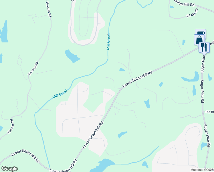 map of restaurants, bars, coffee shops, grocery stores, and more near 106 Stephens Farm Drive in Canton