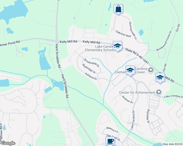 map of restaurants, bars, coffee shops, grocery stores, and more near 1255 Ashland Drive in Columbia