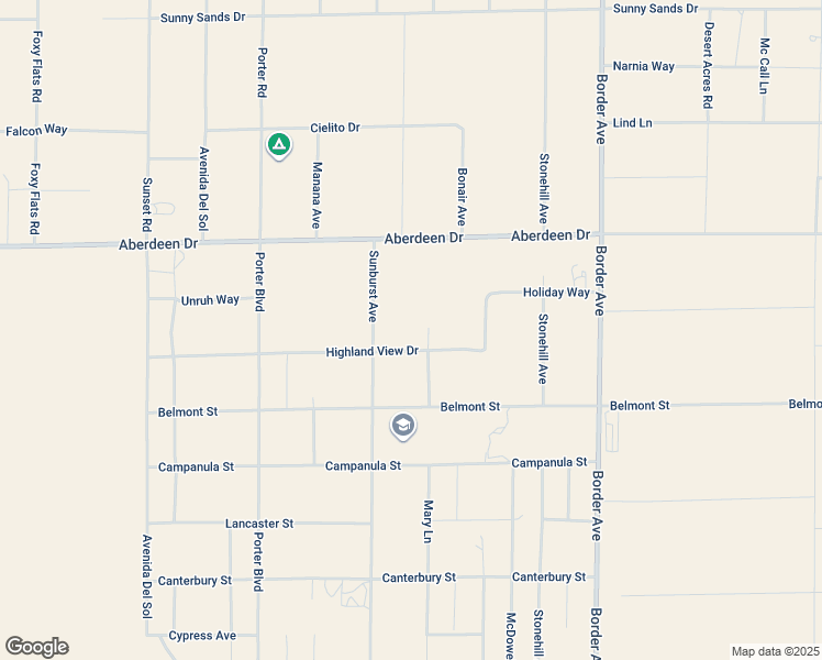 map of restaurants, bars, coffee shops, grocery stores, and more near 62176 Highland View Drive in Joshua Tree