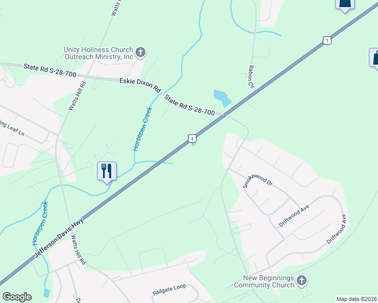 map of restaurants, bars, coffee shops, grocery stores, and more near 2015 U.S. 1 in Elgin
