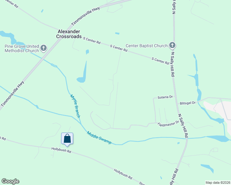 map of restaurants, bars, coffee shops, grocery stores, and more near 3987 Amber Lane in Timmonsville